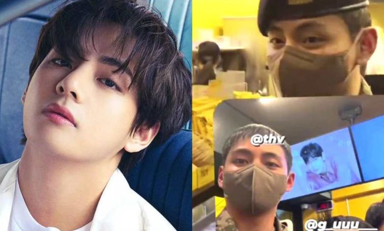 ظهور تايهيونغ عضو فرقة BTS بالزي العسكري رفقة أصدقائه - آراكيبوب